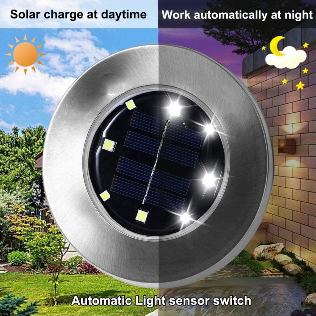 Rayolon Solar Ground Lights, Waterproof Solar Garden Lights, Upgraded Outdoor Garden Waterproof Bright in-Ground Lights, Landscape Lights for Pathway,Yard,Deck,Lawn,Patio,Walkway (12 Pack Warm Light)