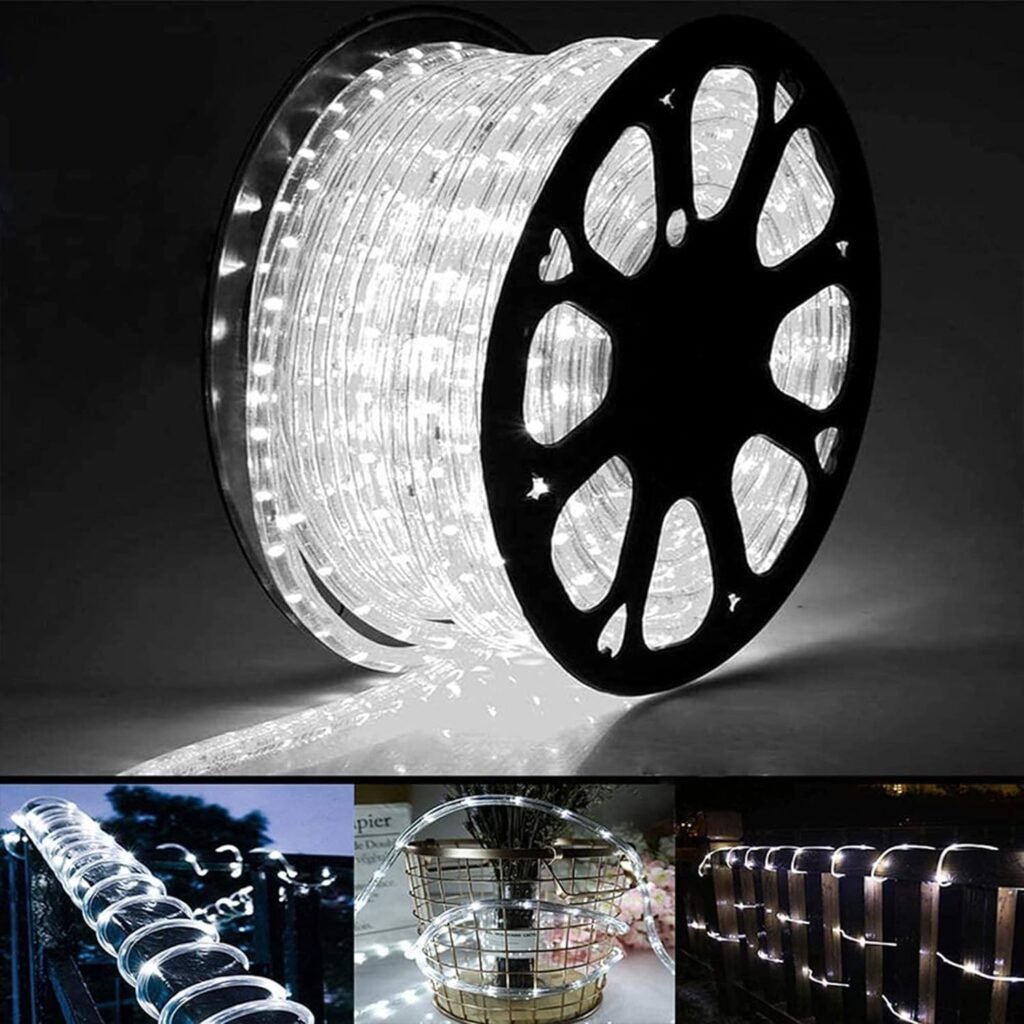 150ft LED Rope Lights Outdoor, 1080 LED Connectable and Flexible Tube Lights with 8 Modes, Waterproof LED Rope Lighting for Garden, Patio, Bedroom, Party, Pool, Indoor Outdoor Decoration (Blue)