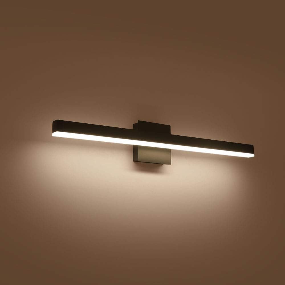 Joossnwell Modern Gold Vanity Light Fixtures 31.5 Inch Long LED Vanity Lighting for Bathroom Lights Over Mirror 20W Cold Light 6000K Wall Sconce